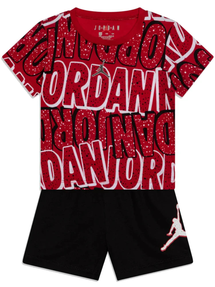 Tuta Jordan rossa e nera da bambino