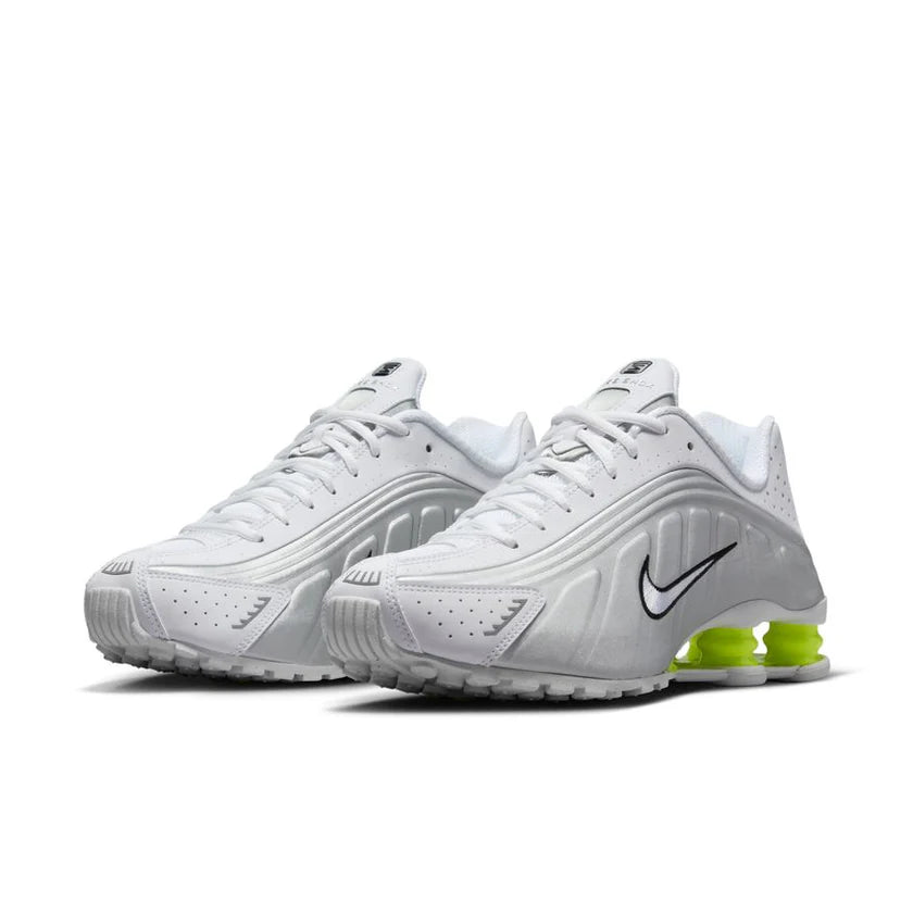 Nike Shox R4 White Metallic Silver Volt (COD45A)