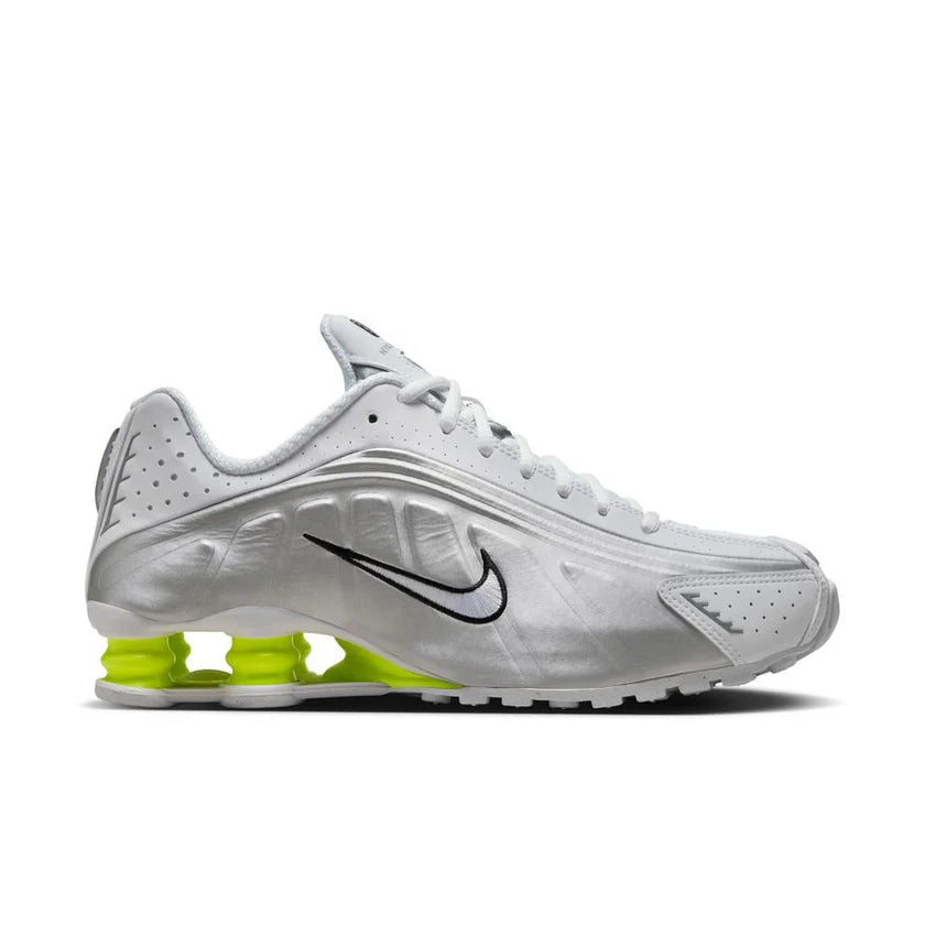 Nike Shox R4 White Metallic Silver Volt (COD45A)