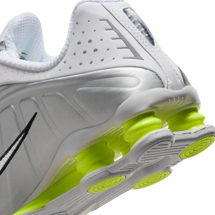 Nike Shox R4 White Metallic Silver Volt (COD45A)