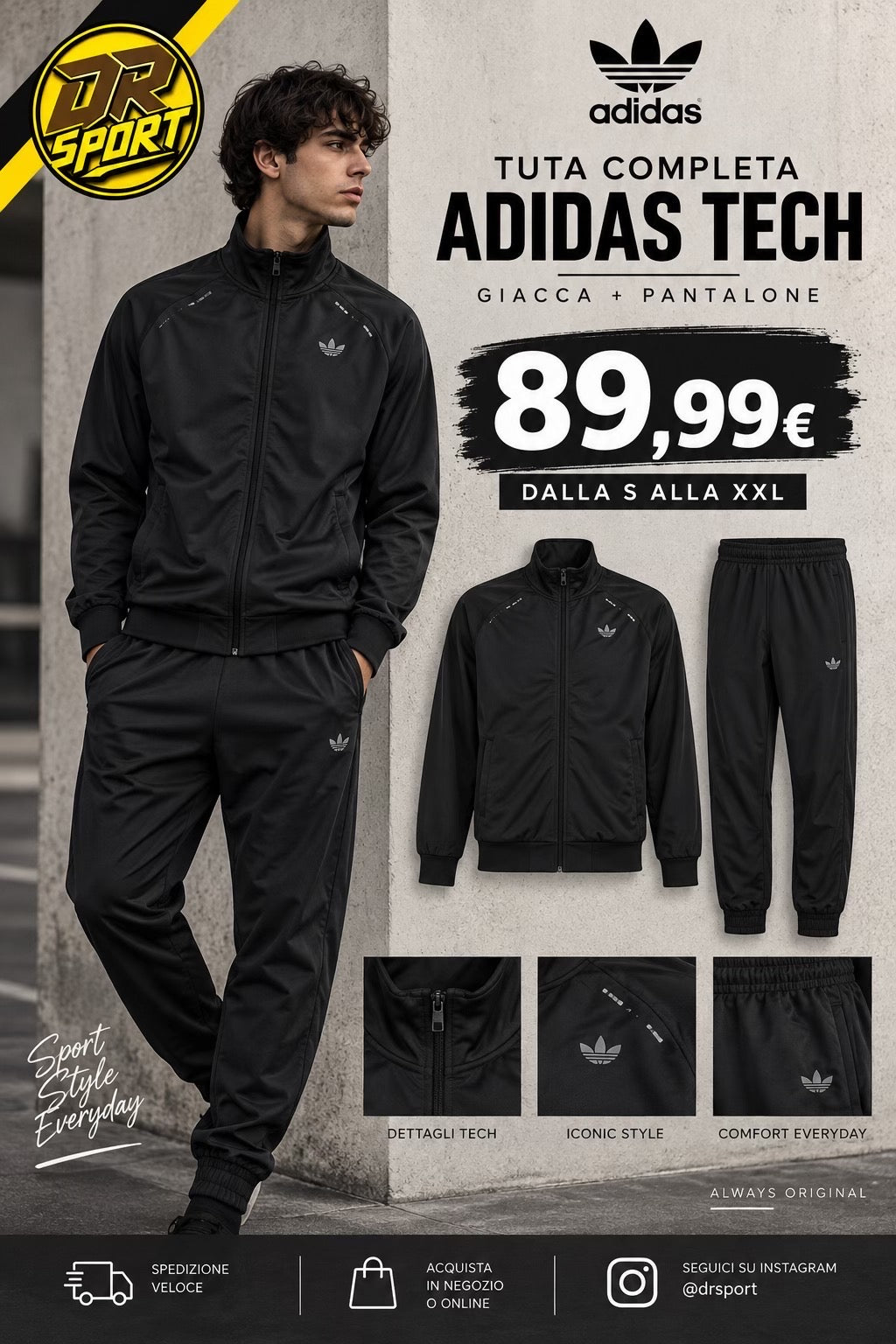ADIDAS ORIGINALS tuta completa TECH