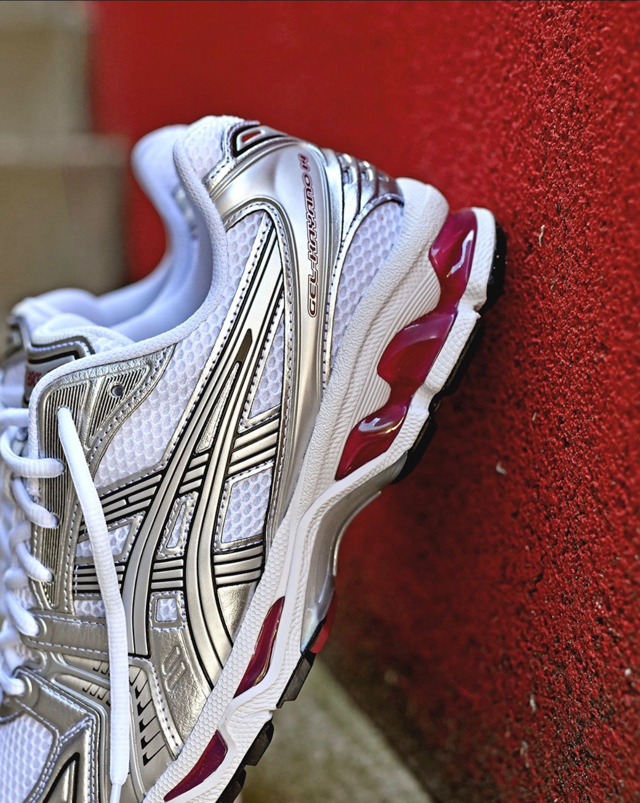 Asics GEL KAYANO 14 'white/pure silver red' UNISEX (CODA5)