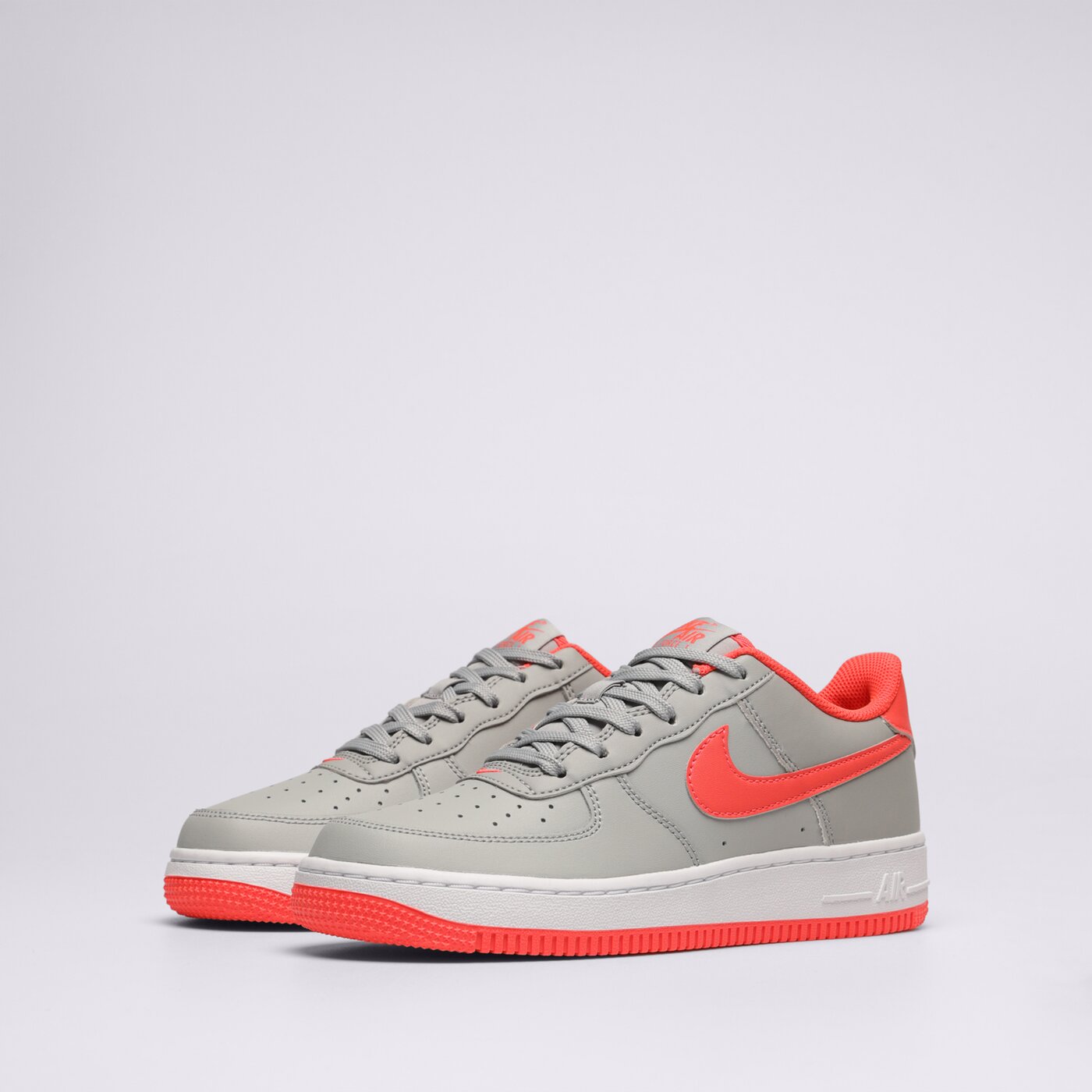 Nike Air Force 1 Low (GS) Light Smoke Bright Crimson COD2M4