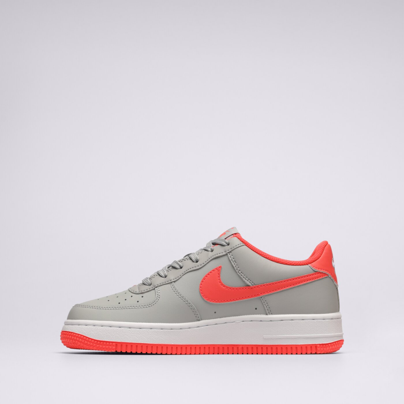 Nike Air Force 1 Low (GS) Light Smoke Bright Crimson COD2M4