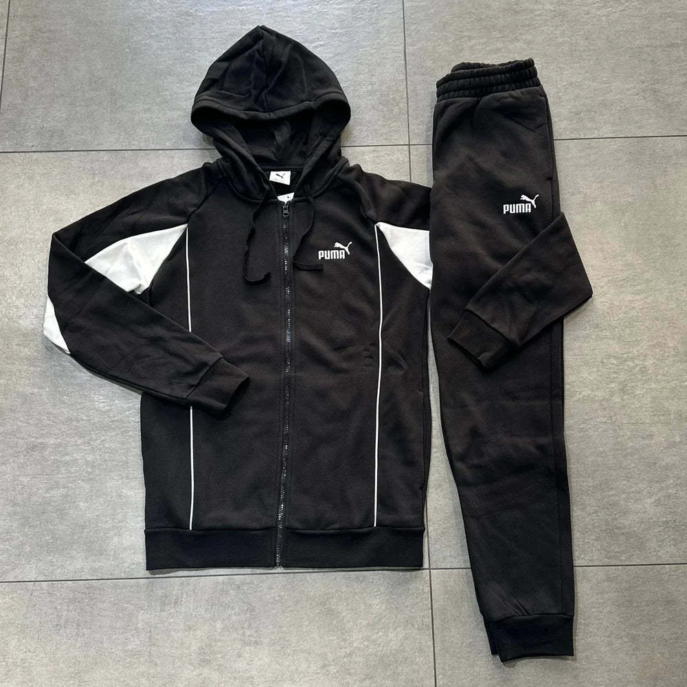 Puma tuta full zip con cappuccio