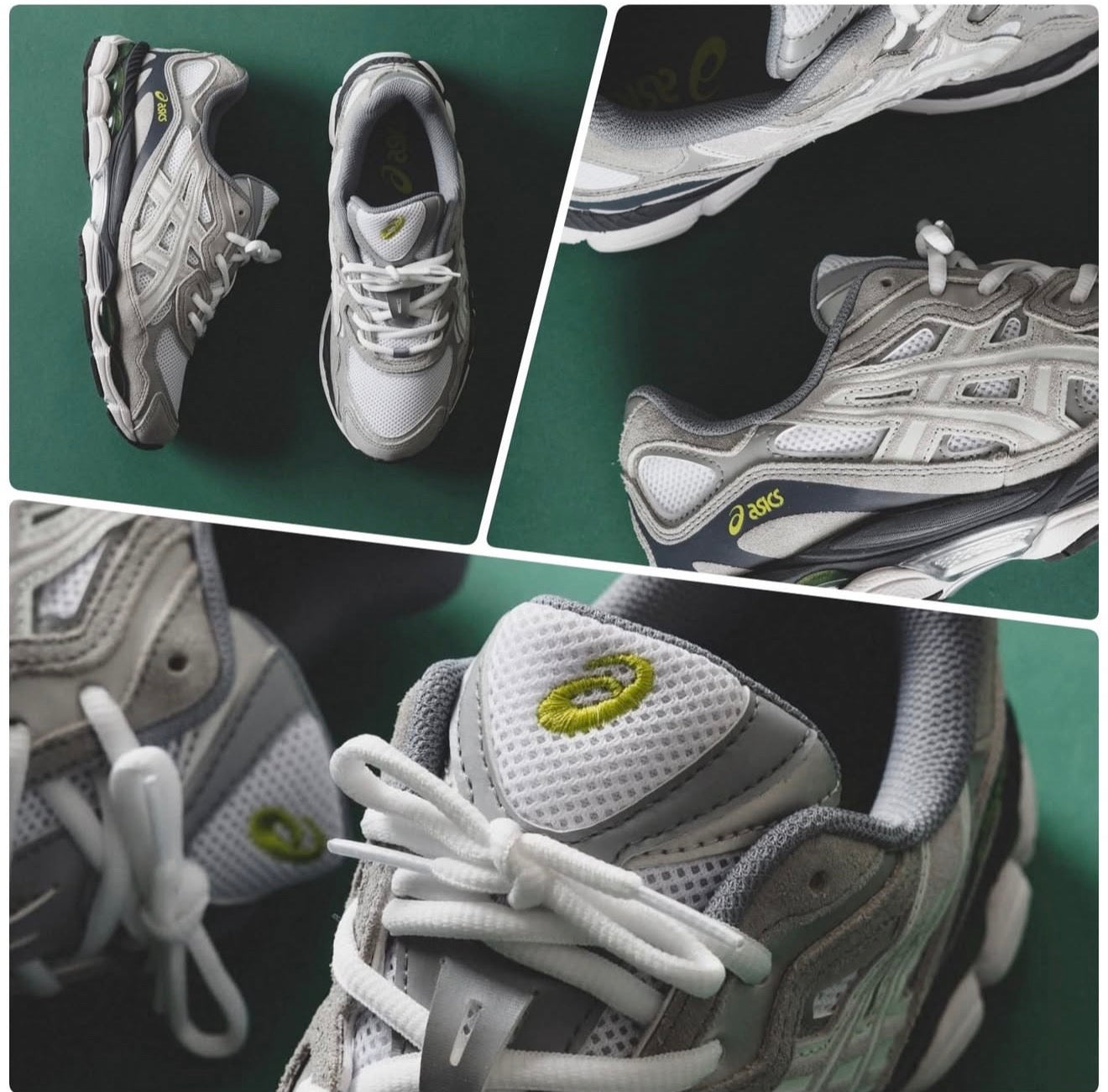 Asics Gel NYC Grigio Bianco Verde Unisex (CODC2)