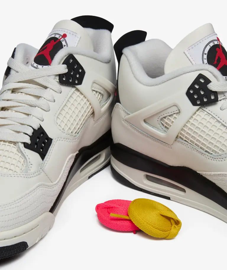 Air Jordan 4 Retro “OG Flight Club - Sail/black/university Red'' (COD35)