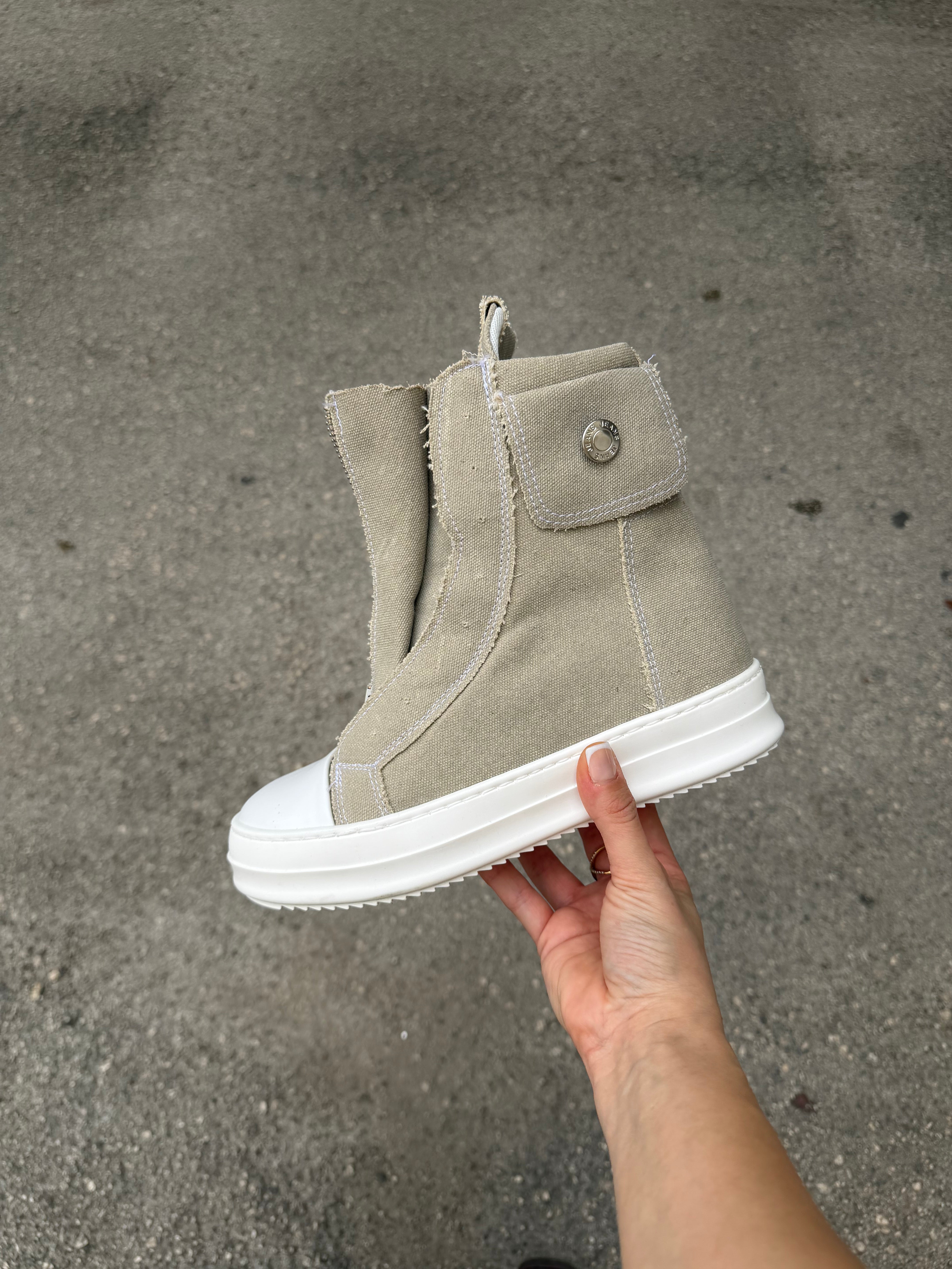 DR74 ZIP DENIM BEIGE