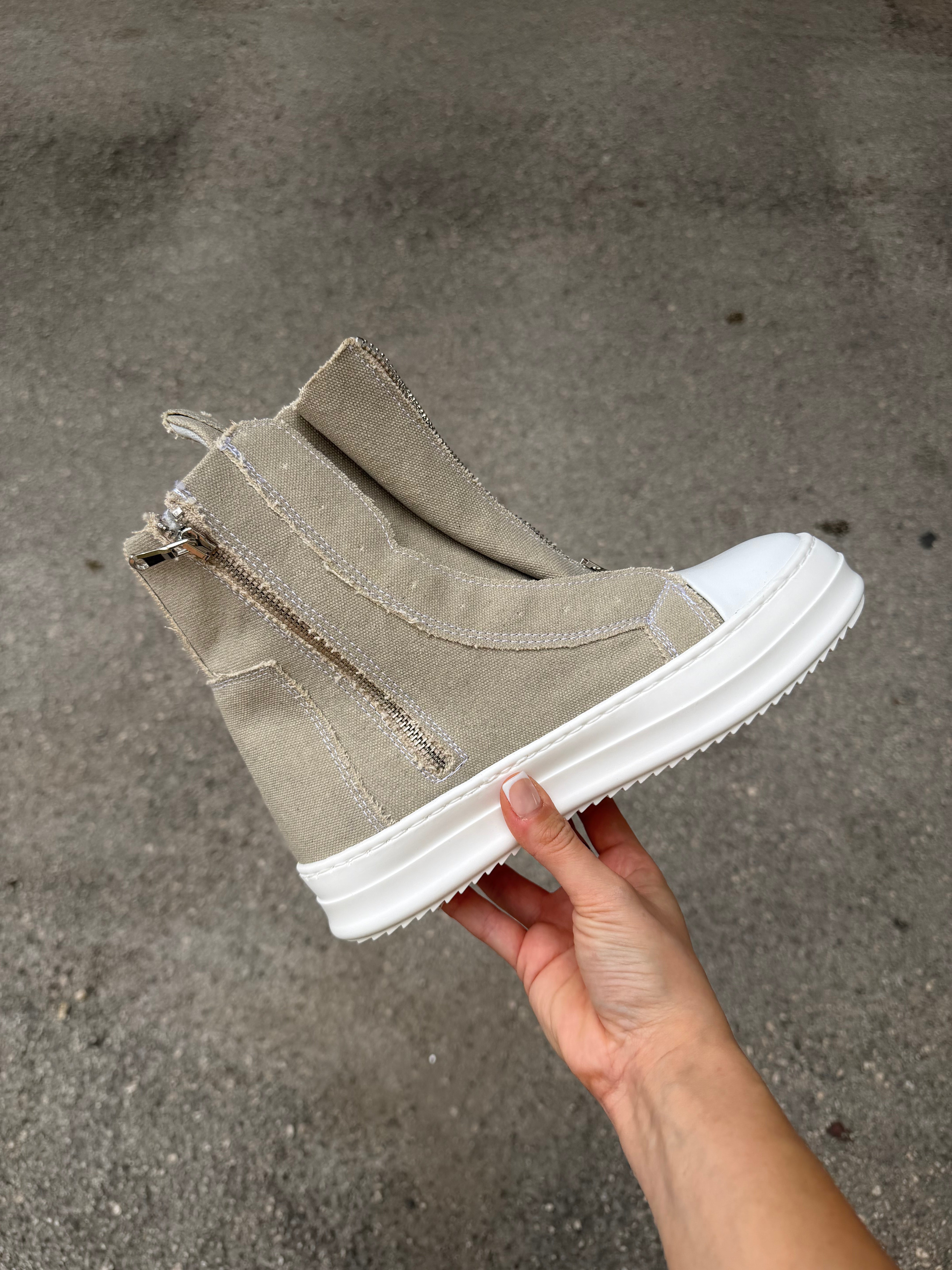 DR74 ZIP DENIM BEIGE