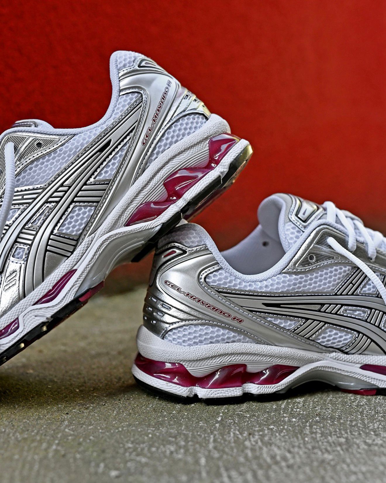 Asics GEL KAYANO 14 'white/pure silver red' UNISEX  (CODA5)