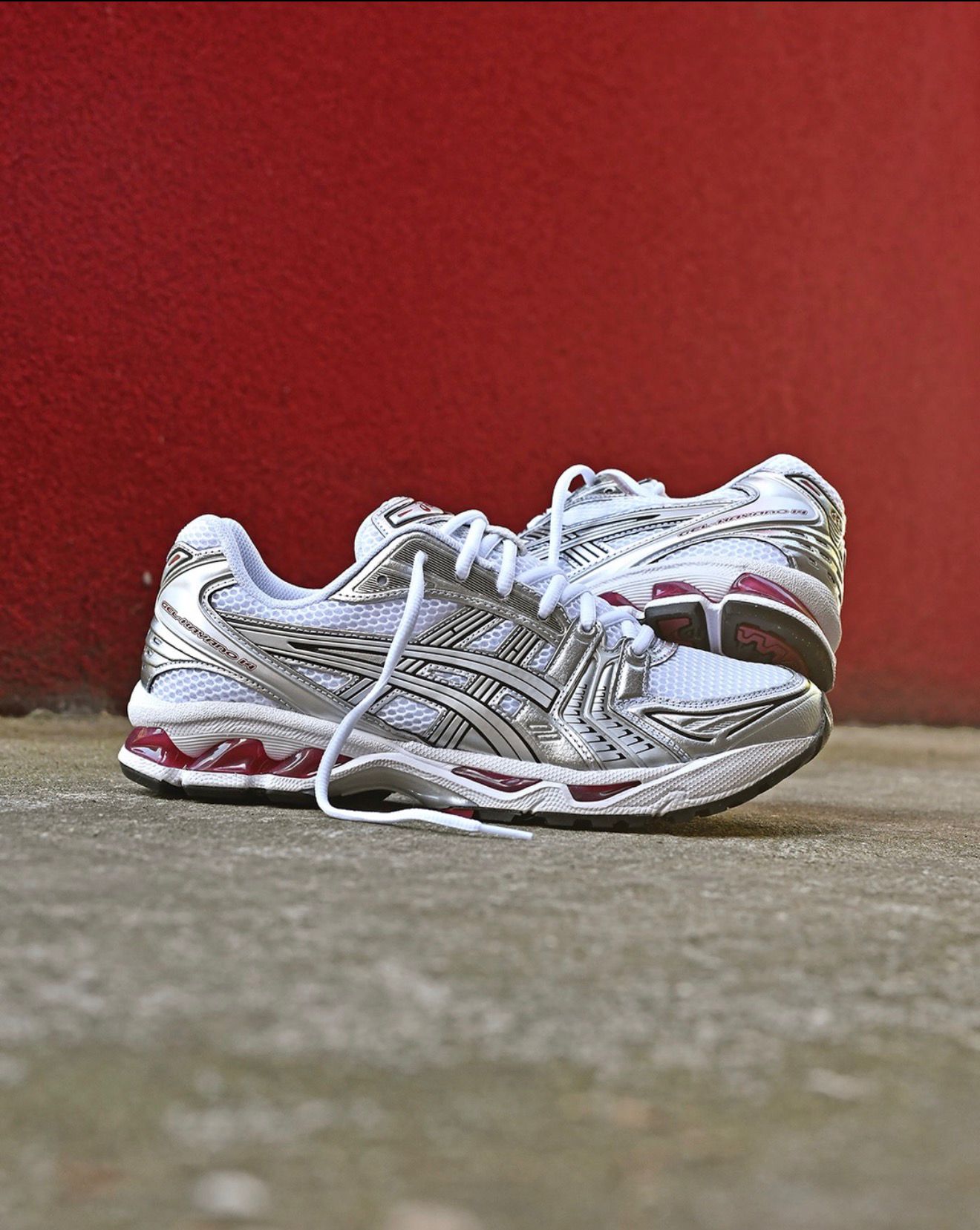 Asics GEL KAYANO 14 'white/pure silver red' UNISEX  (CODA5)
