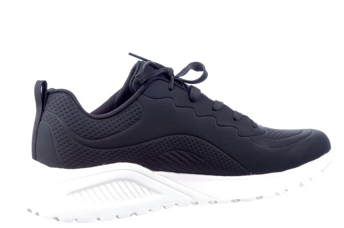 Skechers Sneakers Uno Lite-Lighter One colore NERO suola bianca (COD10B)